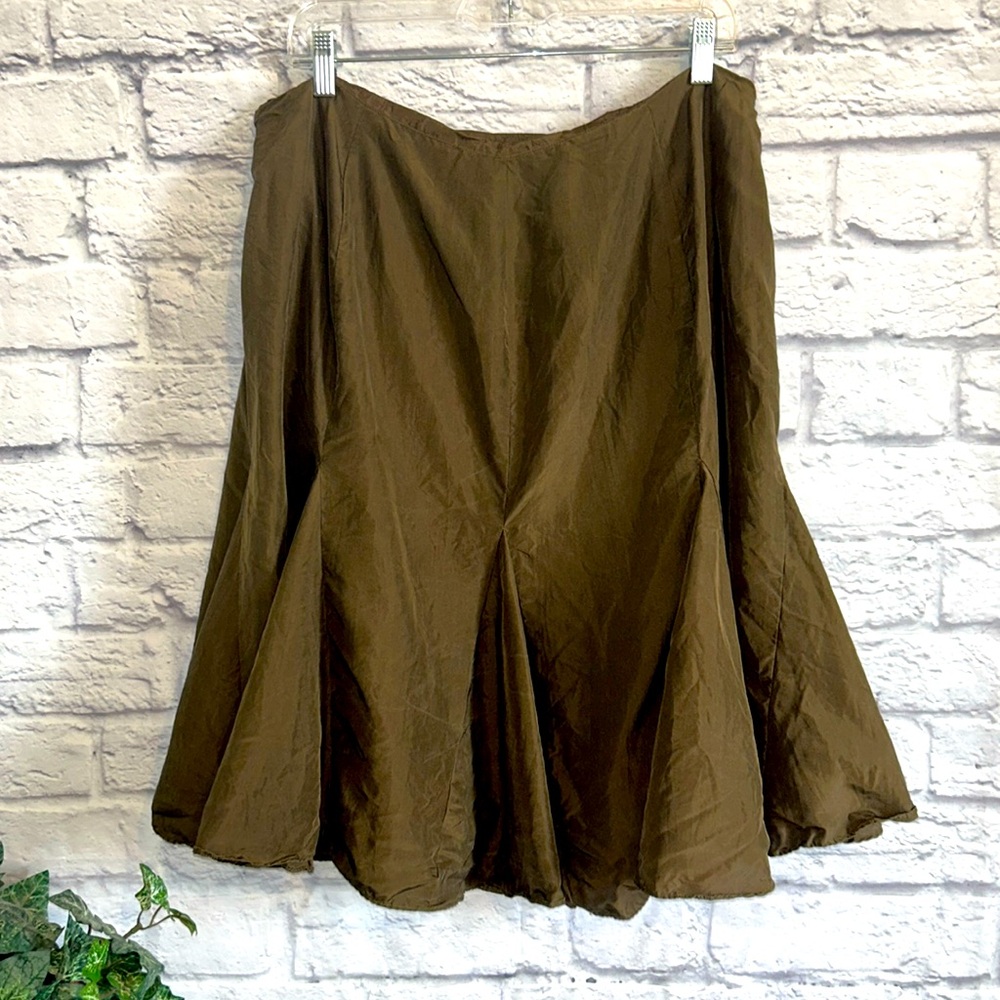 Lauren Ralph Lauren Vintage Silk Midi Skirt